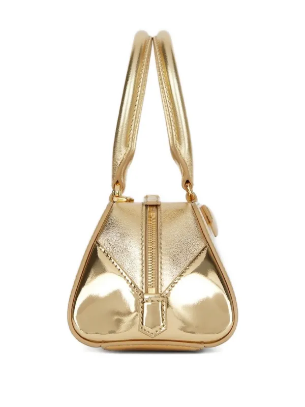 Givenchy Mini Antigona East-West Metallic Tote Bag | Gold | FARFETCH