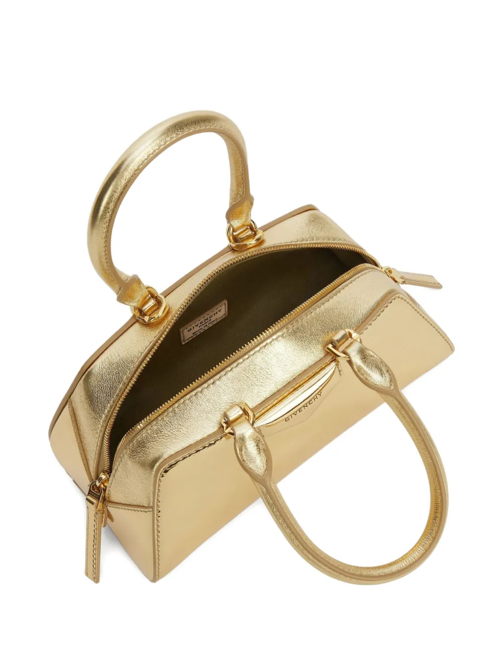 Givenchy Antigona East-West metallic mini-shopper Goud