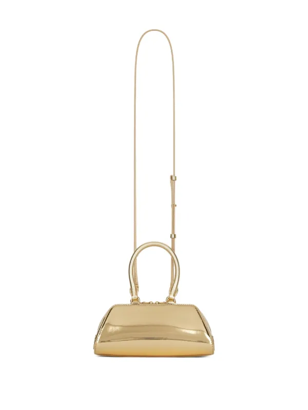 Givenchy Mini Antigona East-West Metallic Tote Bag | Gold | FARFETCH
