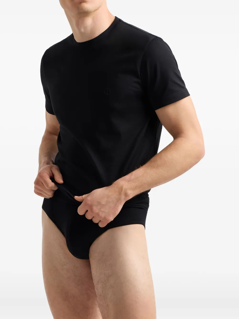 Giorgio Armani cotton T-shirt - Zwart