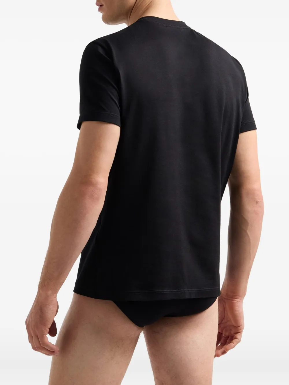 Giorgio Armani Katoenen T-shirt Zwart