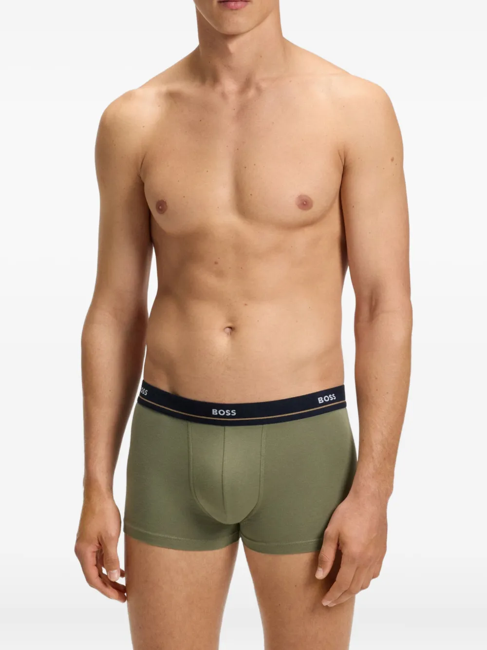 BOSS Vijf boxershorts met logodetail Zwart