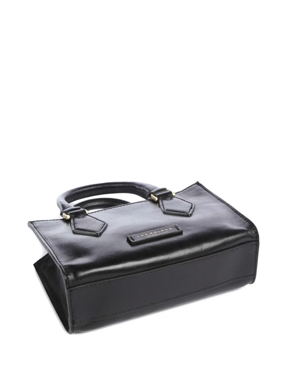The Bridge Leather Top-handle Tote Bag In Black