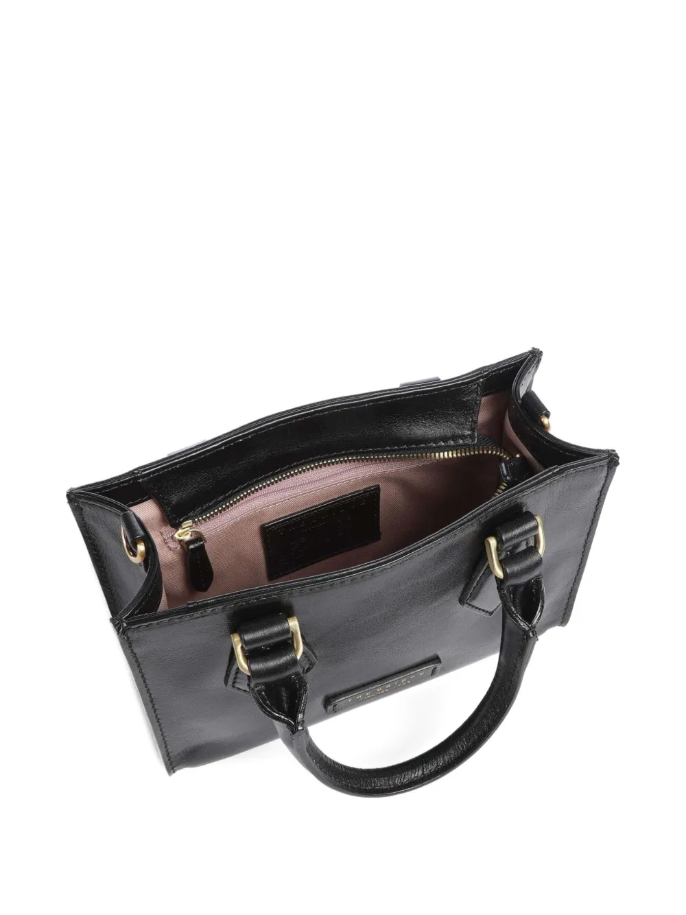 The Bridge Leather Top-handle Tote Bag In Black