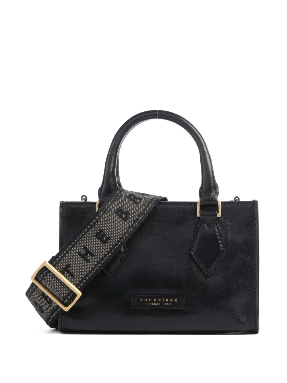 The Bridge Leather Top-handle Tote Bag In Black