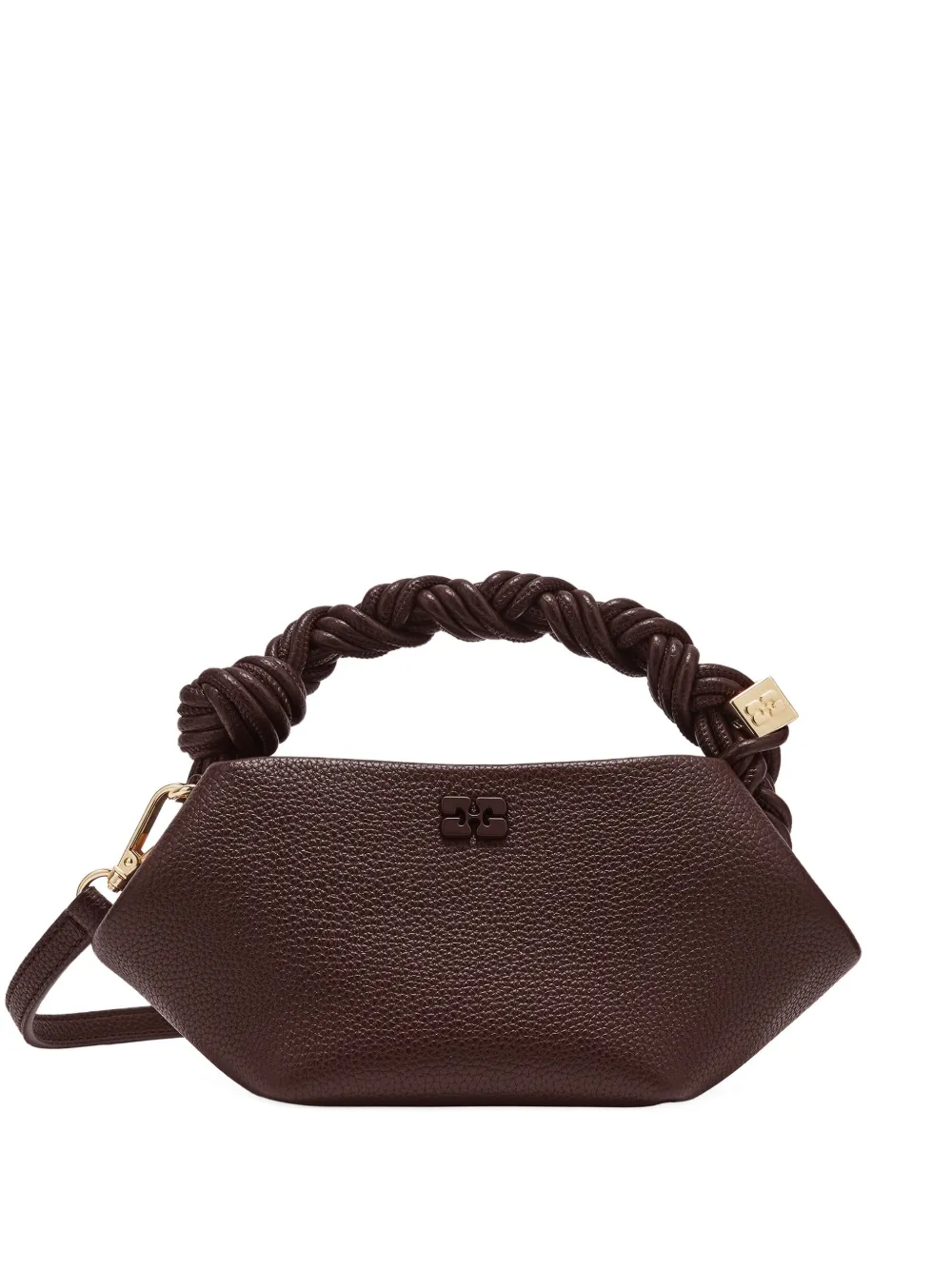 GANNI Bou mini-shopper met gedraaid handvat Bruin