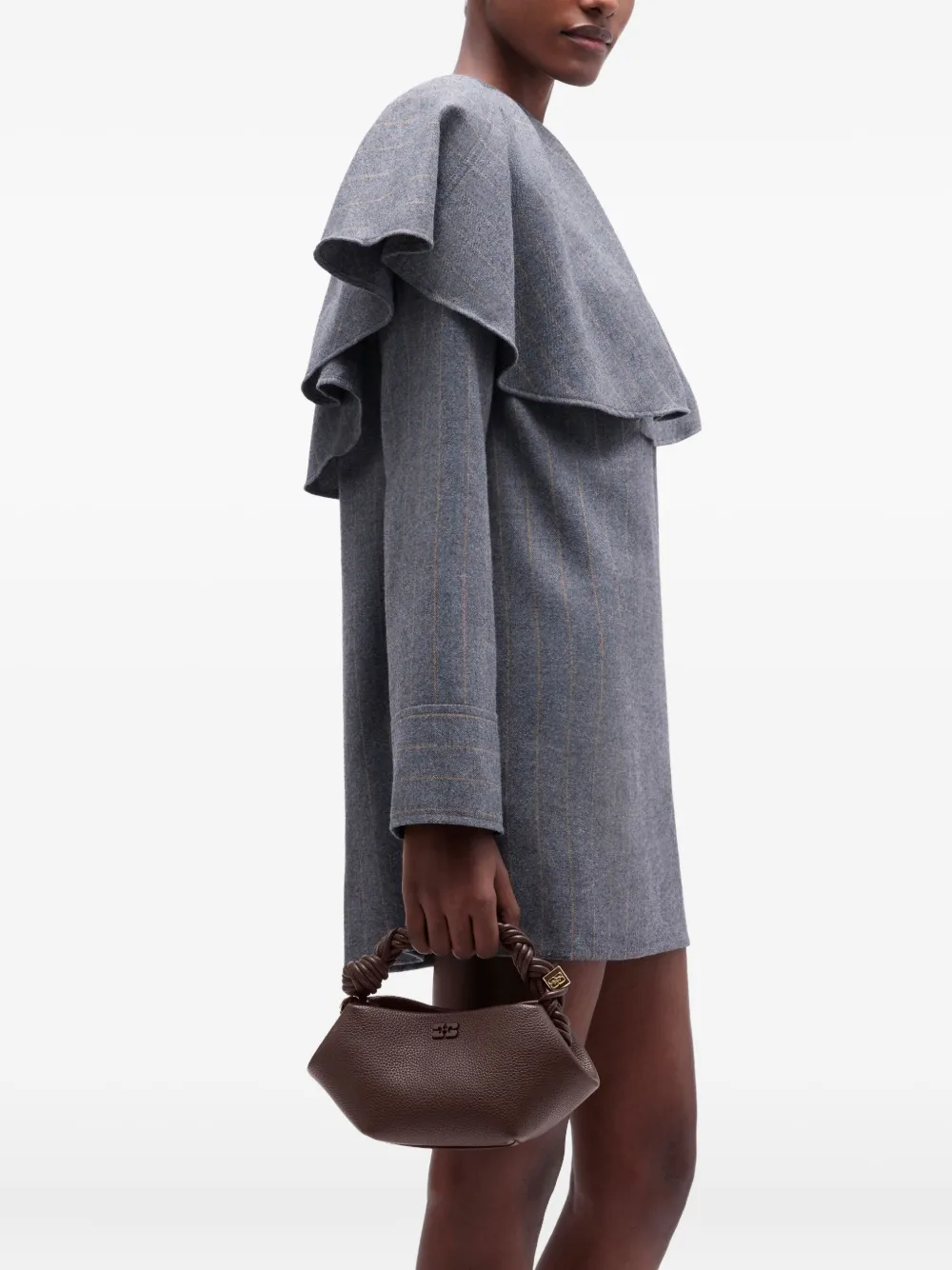 GANNI mini Bou twisted-handle tote bag - Bruin