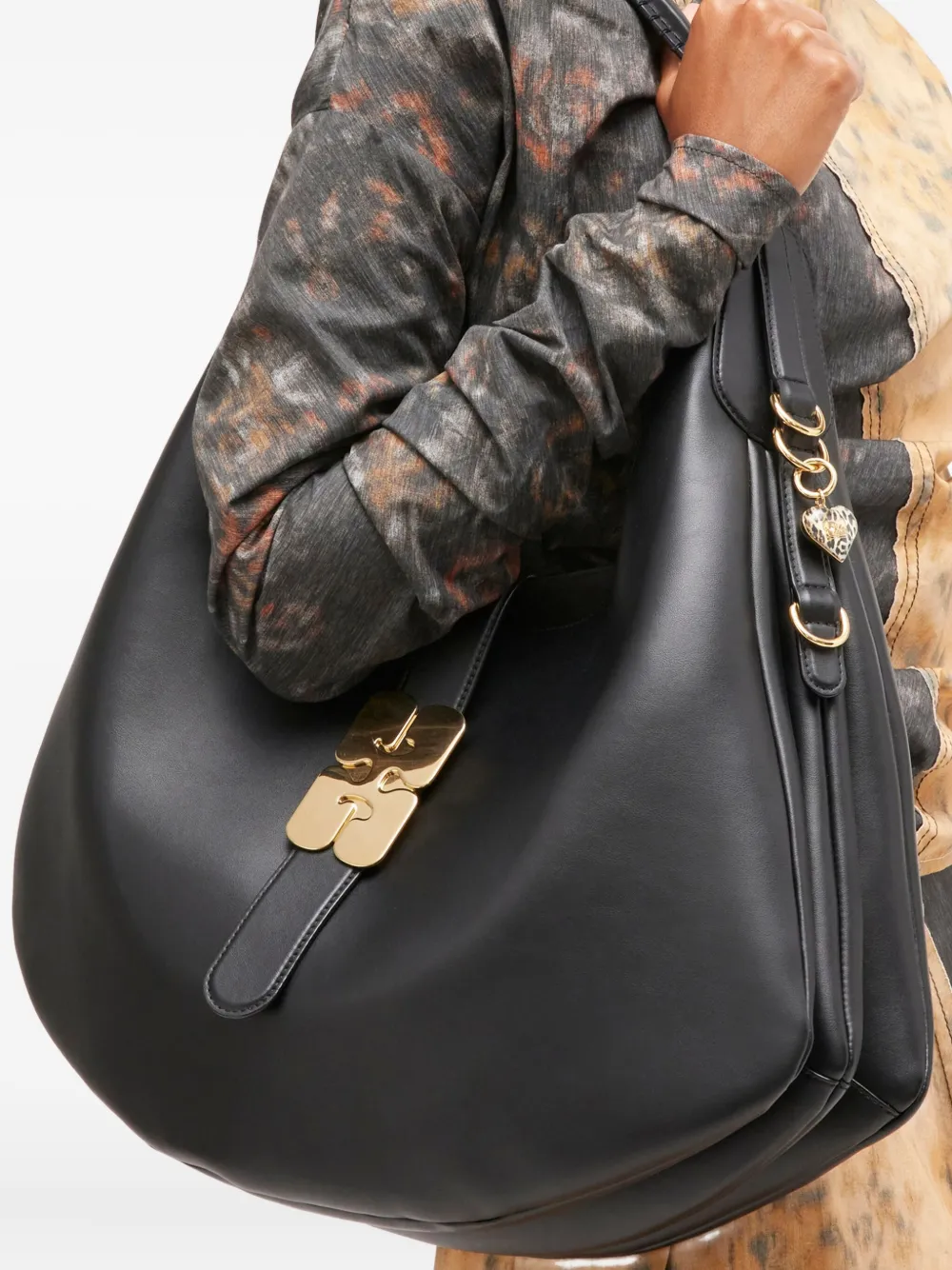 GANNI heart leopard-print keyring | Image 2