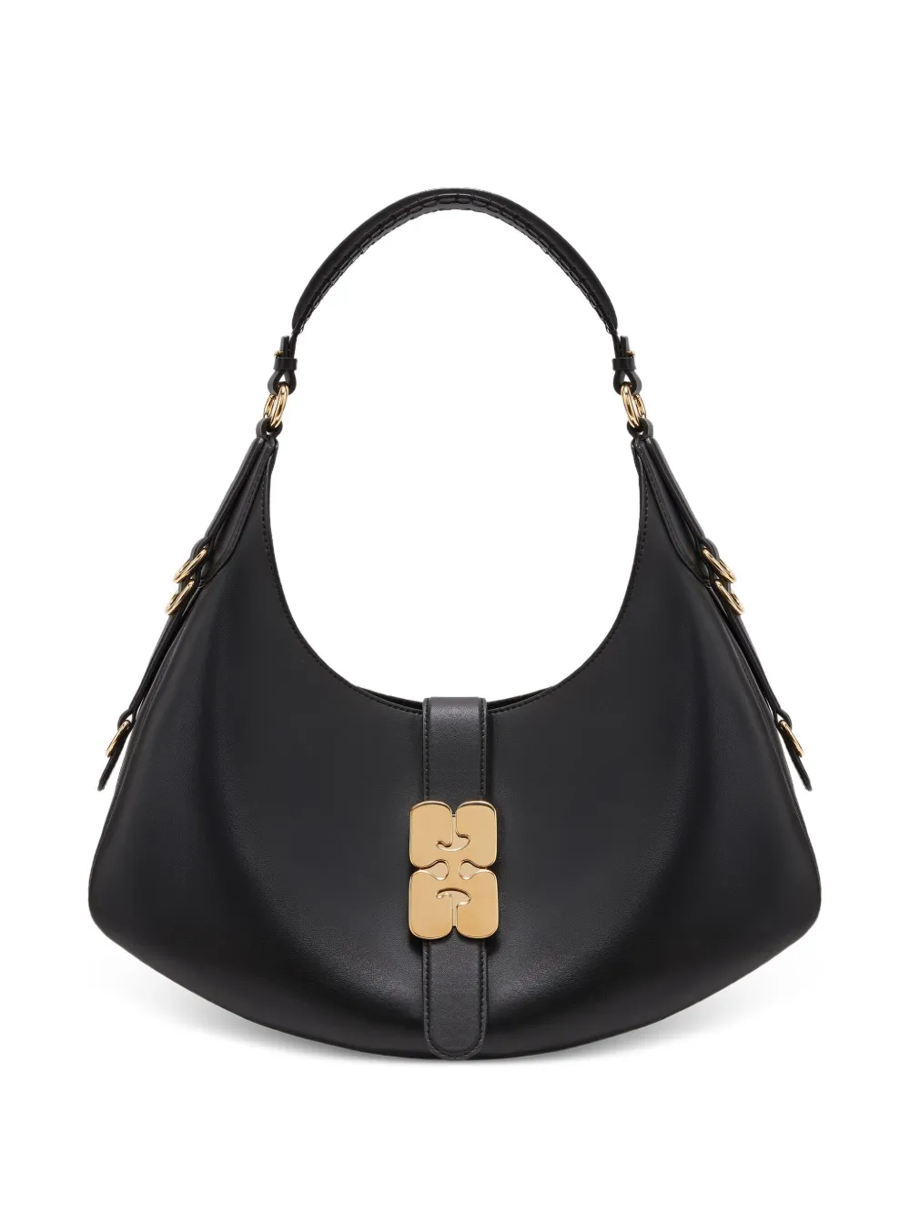 Ganni Kat Medium Shoulder Bag In Black