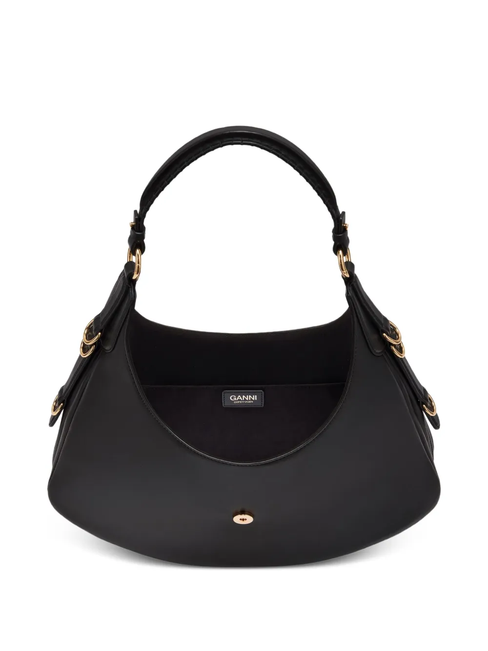Ganni Kat Medium Shoulder Bag In Black