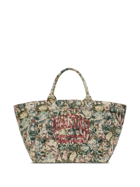 GANNI grand sac cabas à fleurs