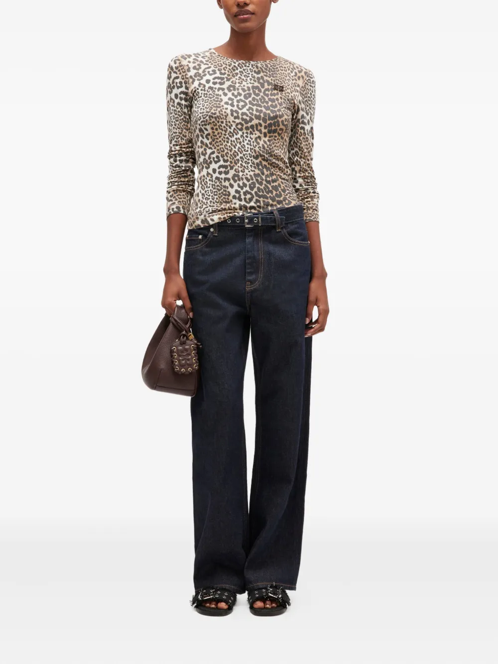 GANNI leopard long-sleeve top | T-Shirts & Jersey Shirts | Image 2