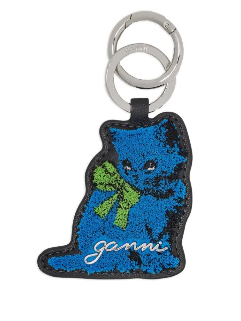 GANNI cat-shaped keyring