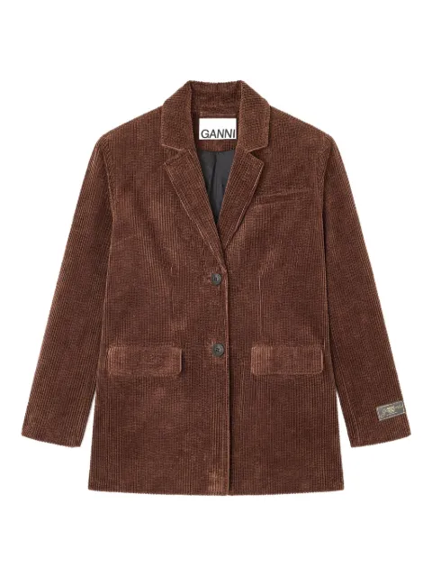 GANNI long-sleeve corduroy blazer