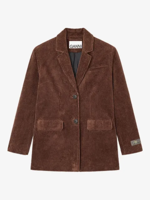 GANNI long-sleeve corduroy blazer
