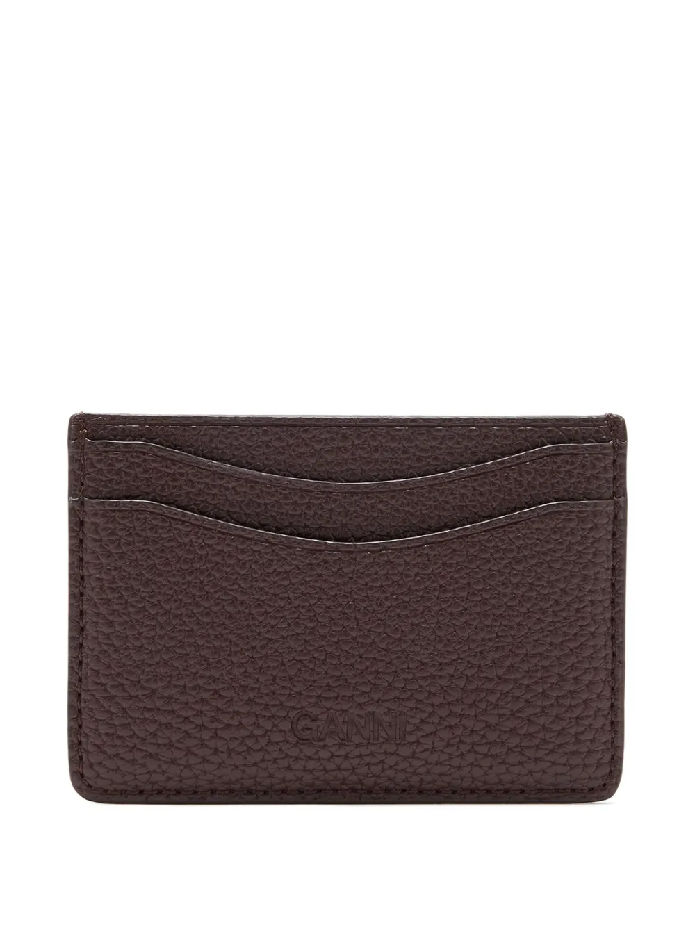 GANNI Bou logo card holder - Bruin