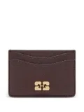 GANNI Bou logo card holder - Brown