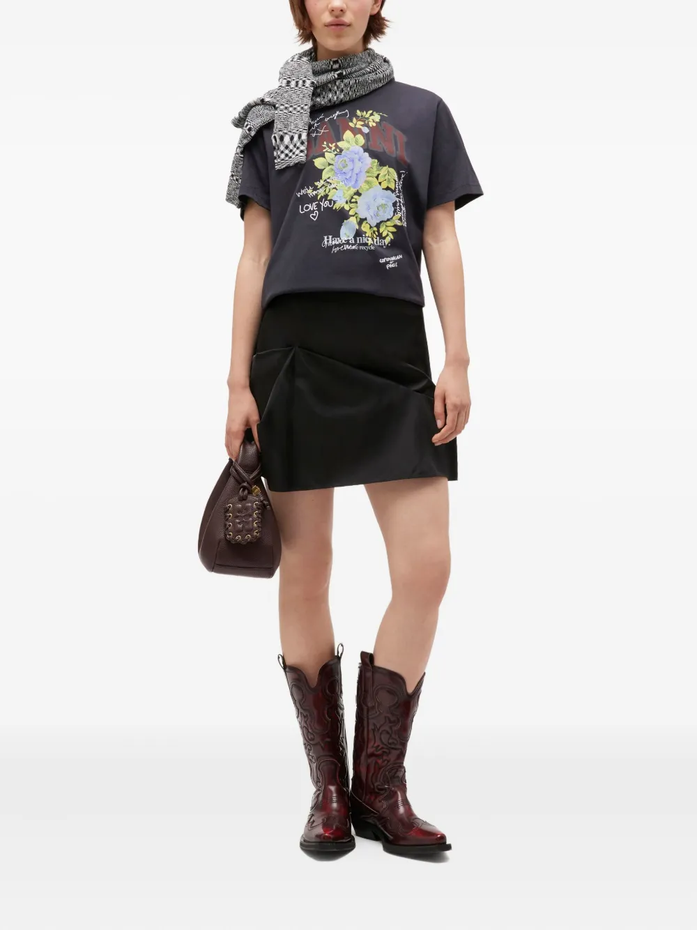 GANNI floral-print graphic T-shirt | T-Shirts & Jersey Shirts | Image 2