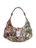 GANNI small Kat floral-tapestry shoulder bag - Blue