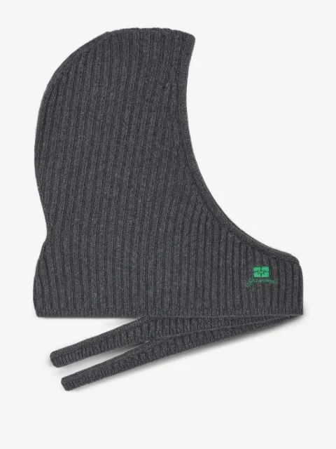 GANNI ribbed-knit balaclava