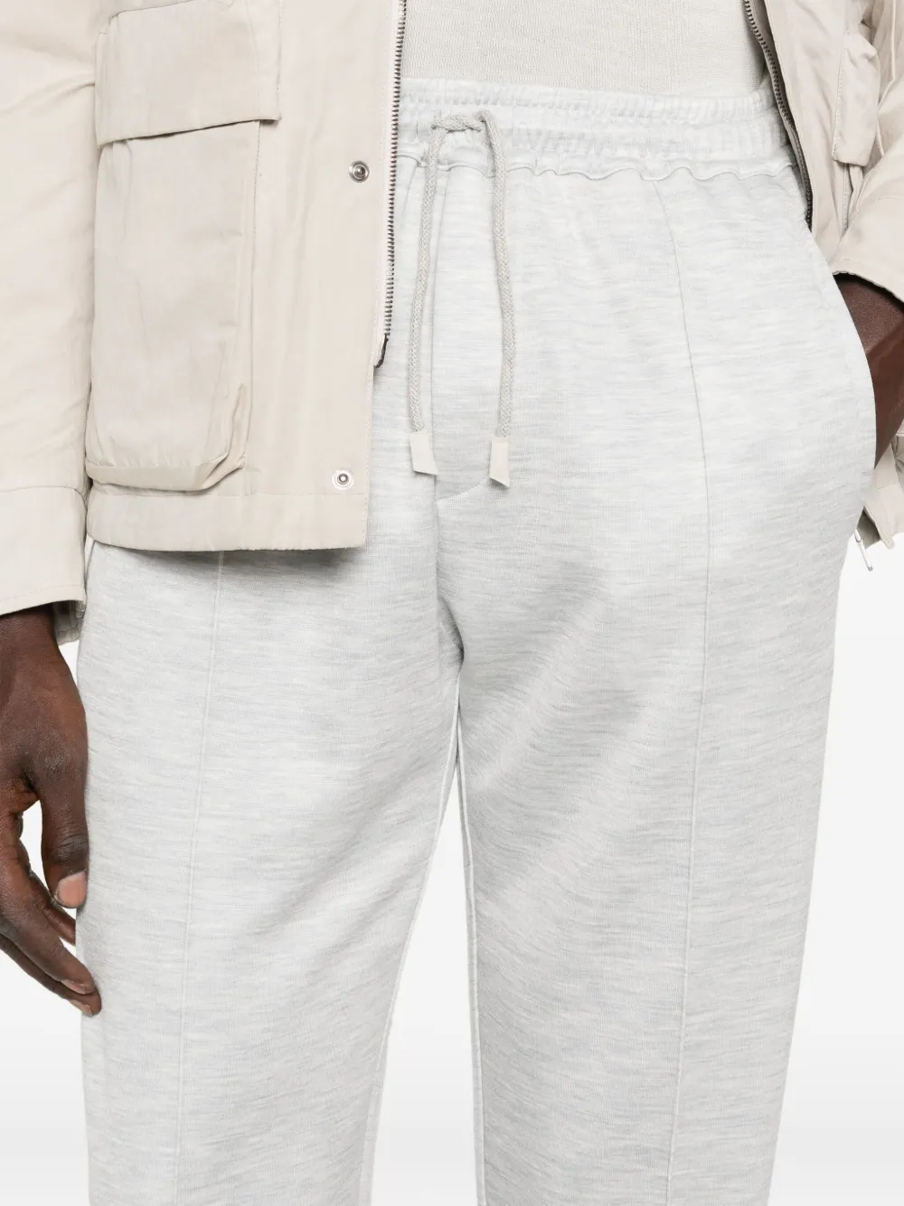 Eleventy Broek met trekkoord en ritszak Grijs