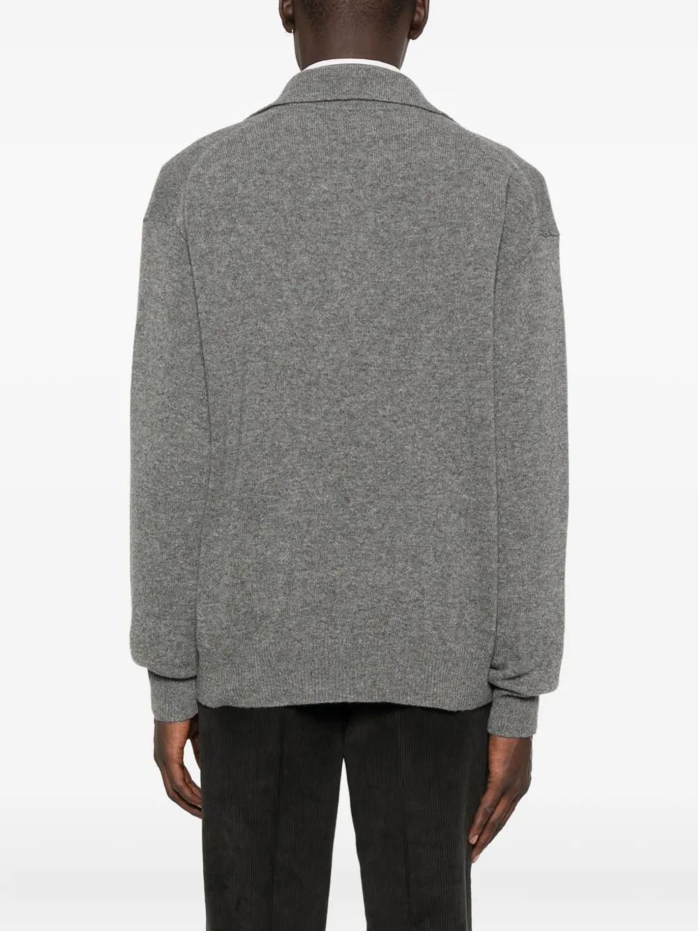 Roberto Collina v-neck sweater Grijs