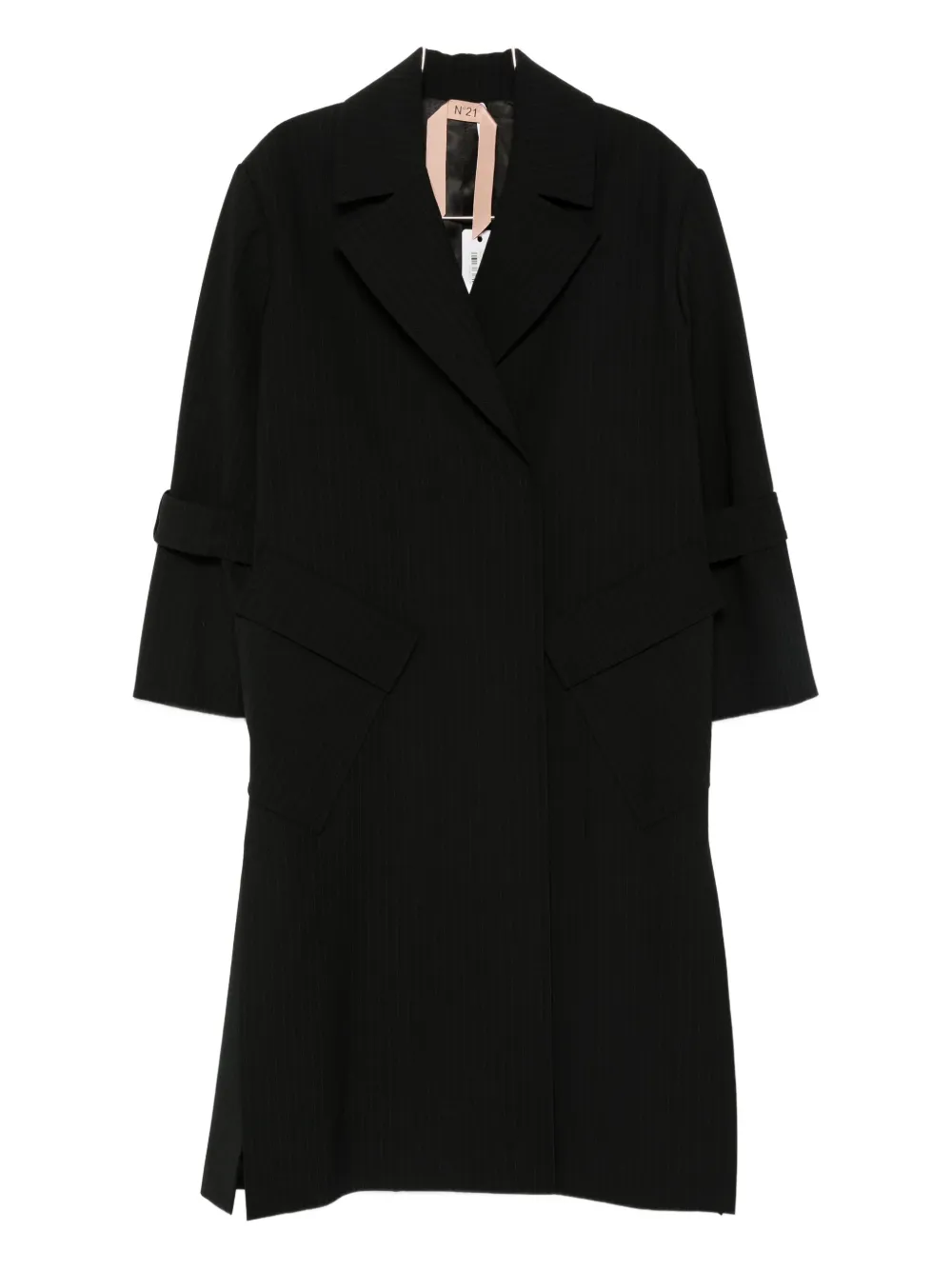 N°21 Double Breasted Coat In Black