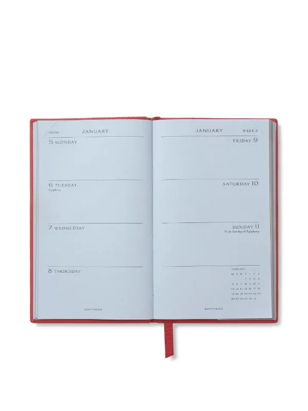 Smythson 2026 Panama Weekly 手帳 | レッド | FARFETCH JP
