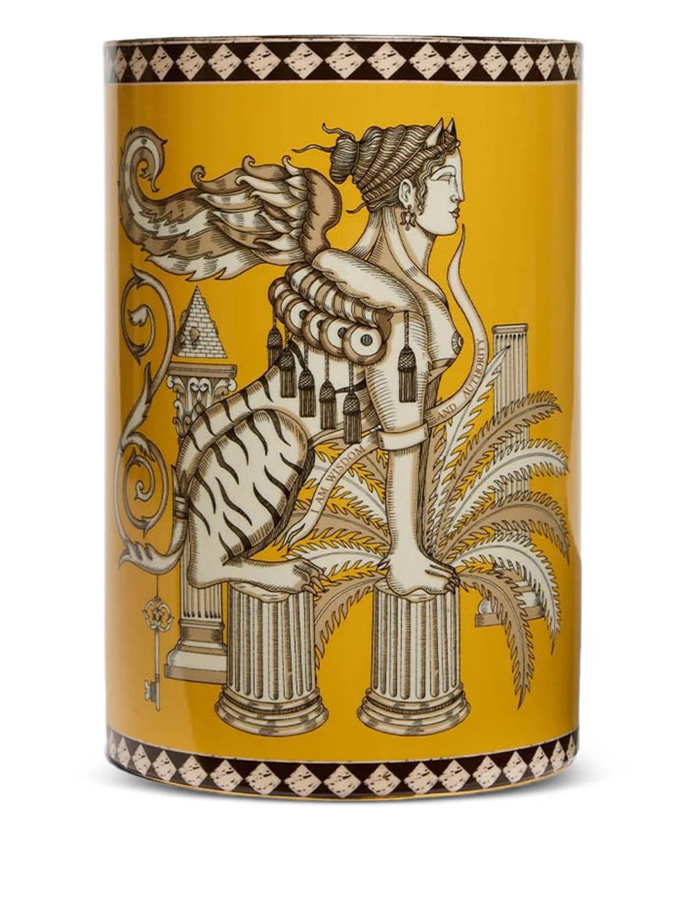 La Doublej Pillar Vase In Yellow