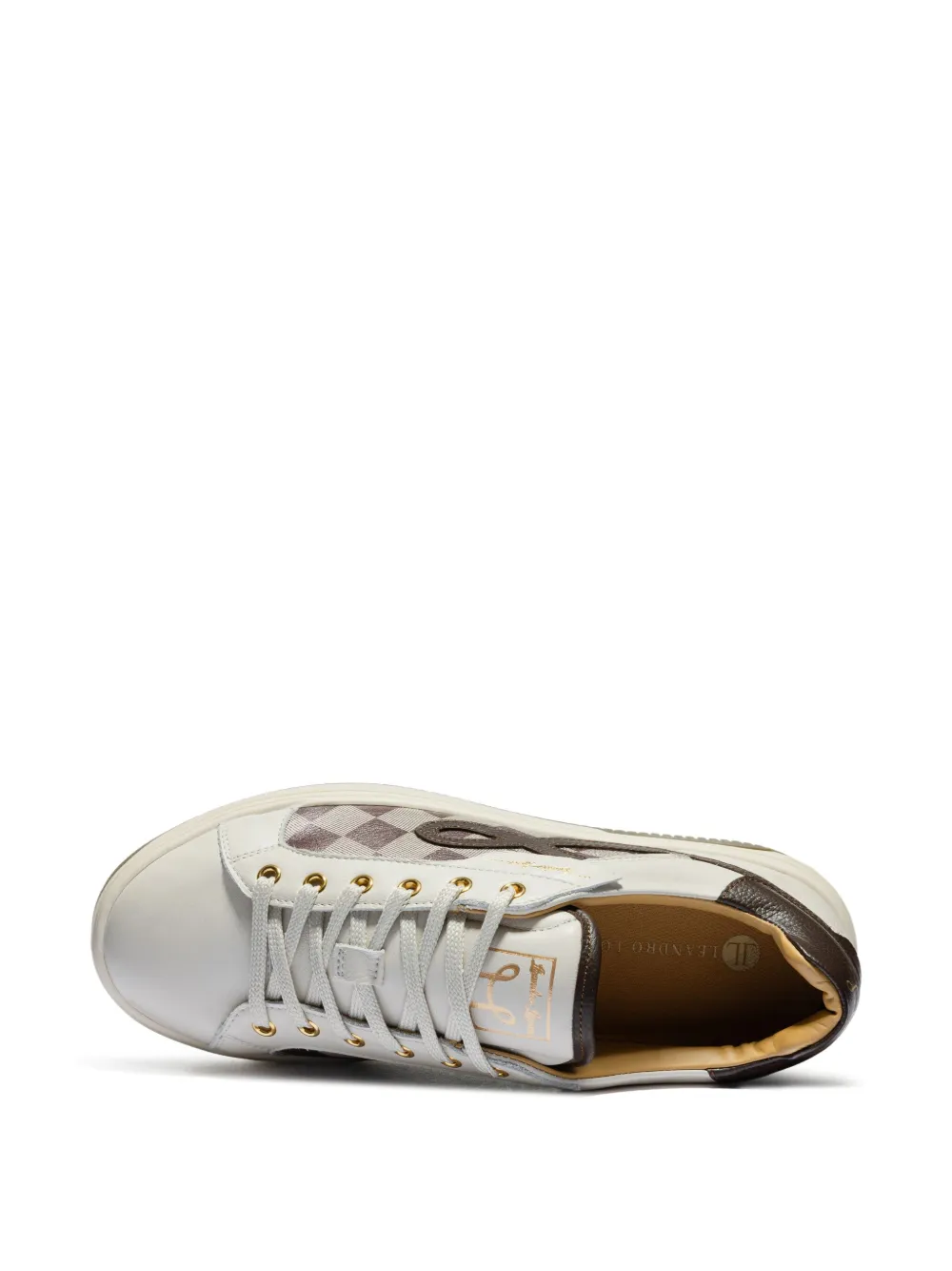 Leandro Lopes Paris checked-pattern sneakers Neutrals