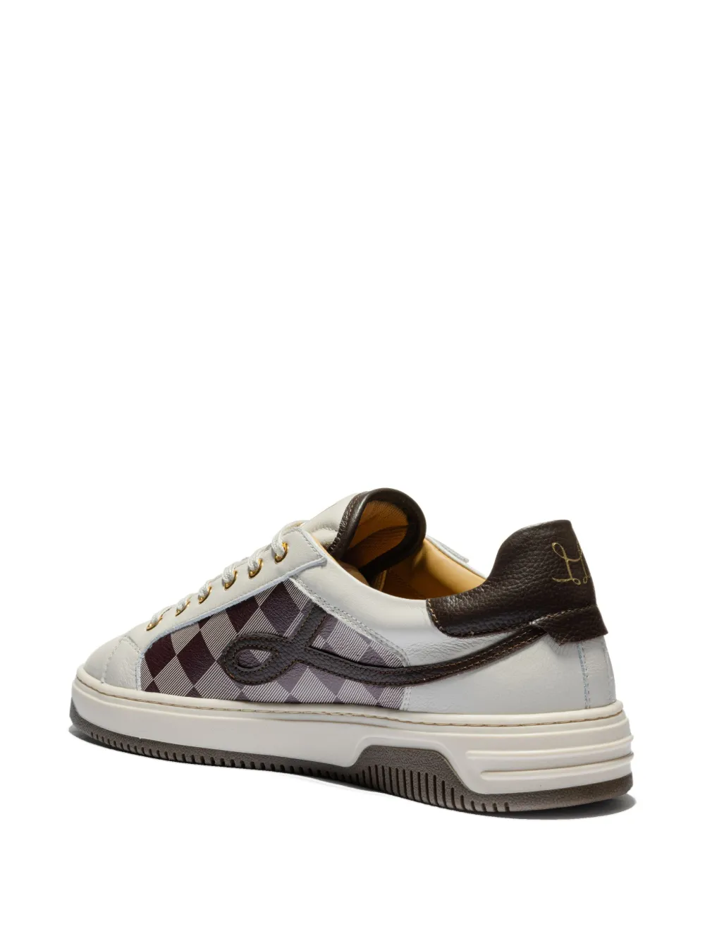 Leandro Lopes Paris checked-pattern sneakers Neutrals
