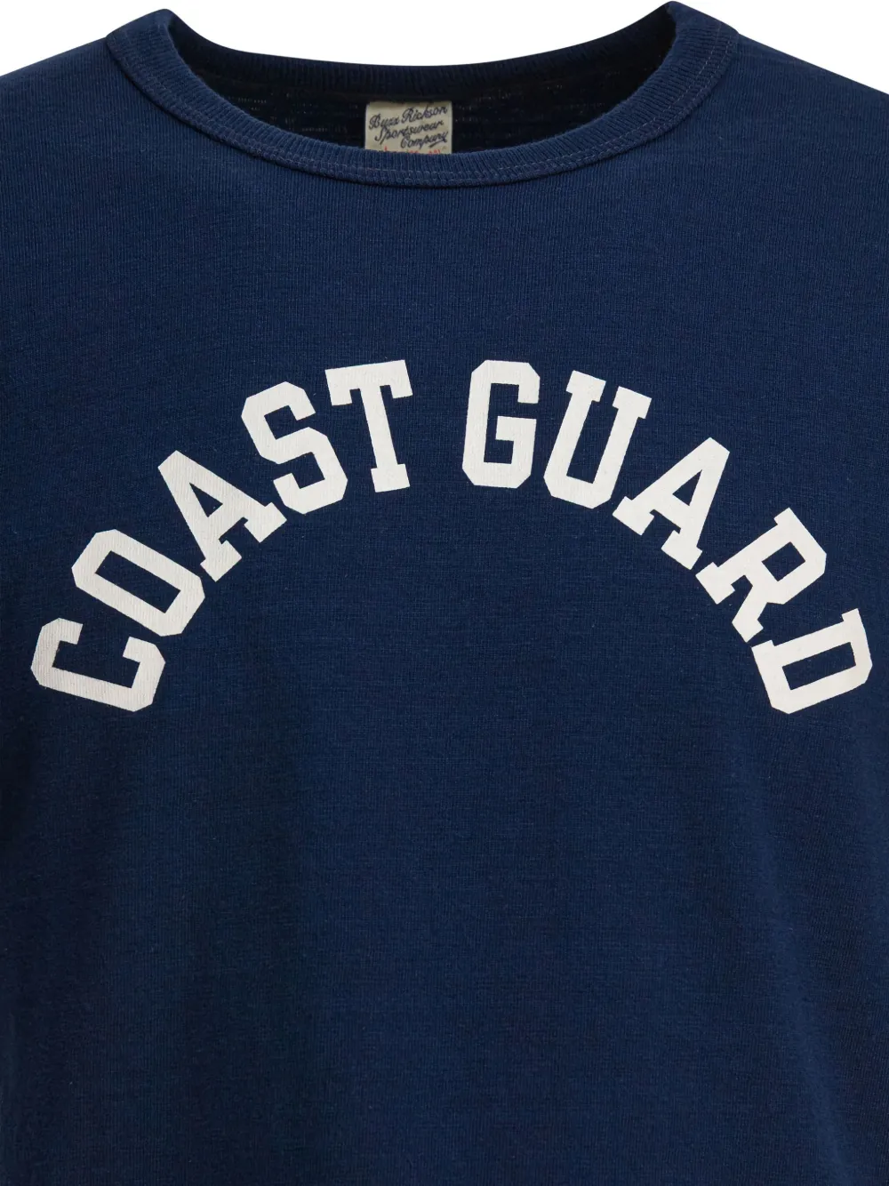 Buzz Rickson's Coast Guard Cotton T-shirt In Blue