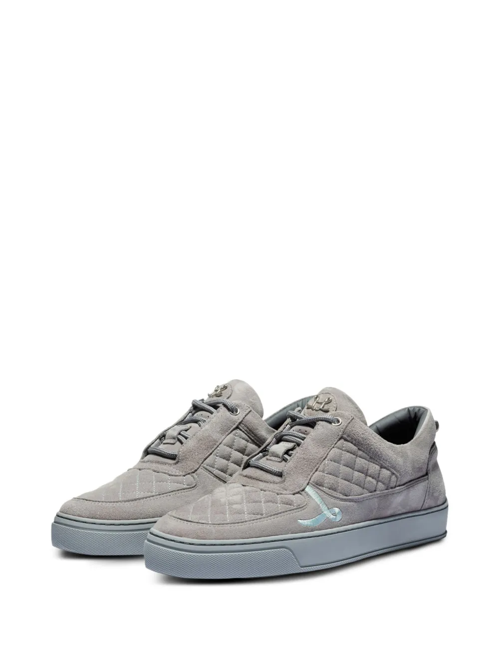 Leandro Lopes Faisca embroidered-logo sneakers Grey