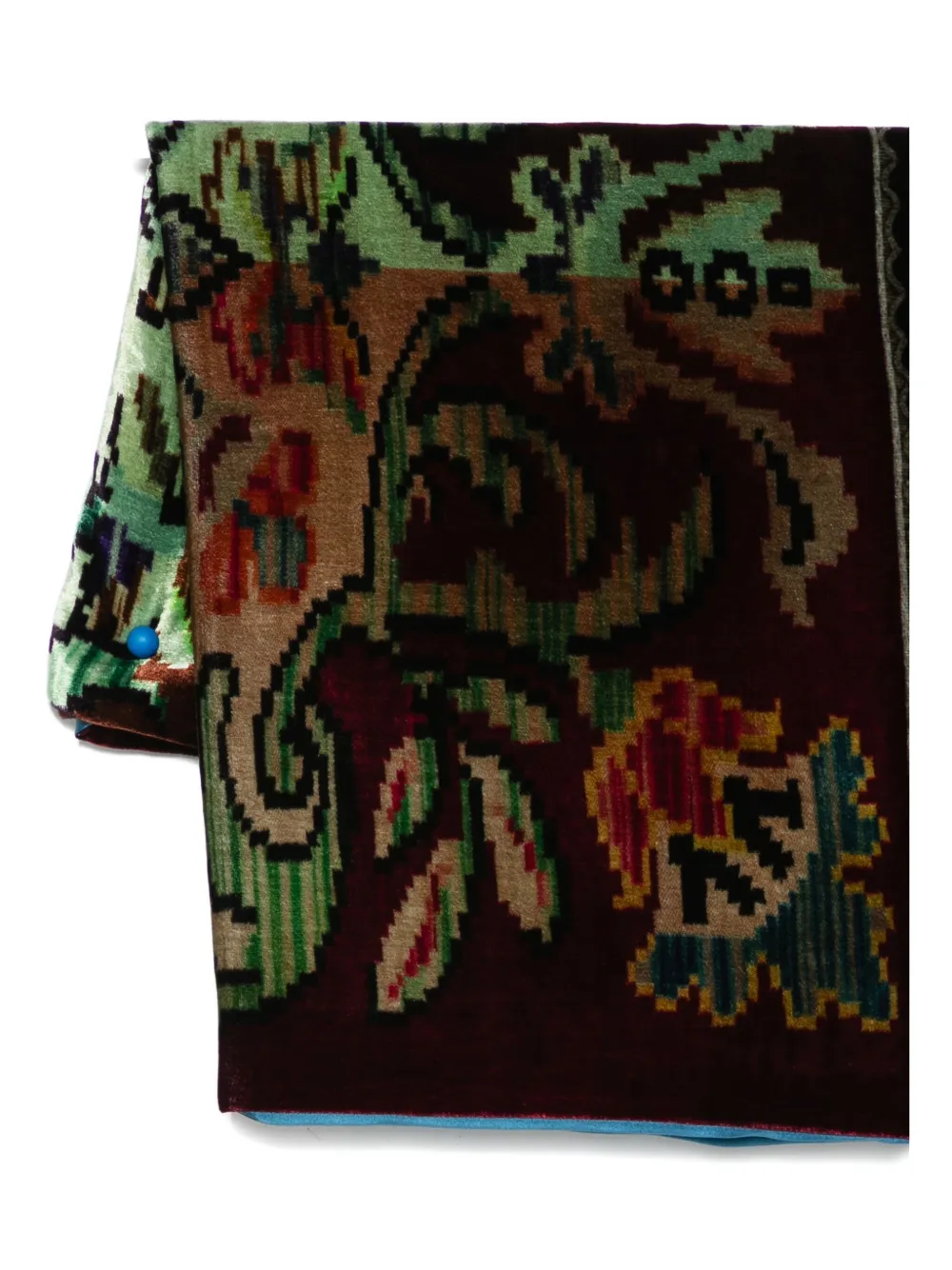 Pierre-Louis Mascia Sjaal met bloemenprint Bruin