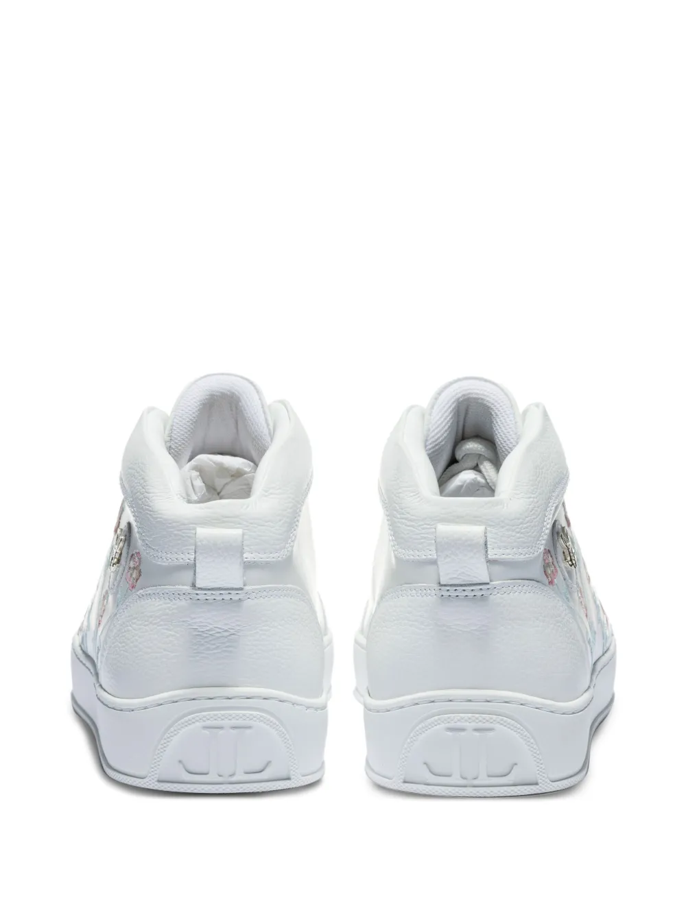 Leandro Lopes Ezio embroidered-floral sneakers White