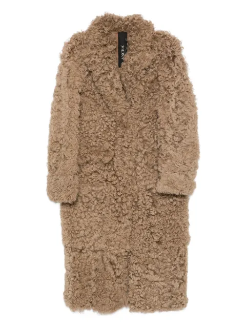 Blancha shearling single-breasted coat