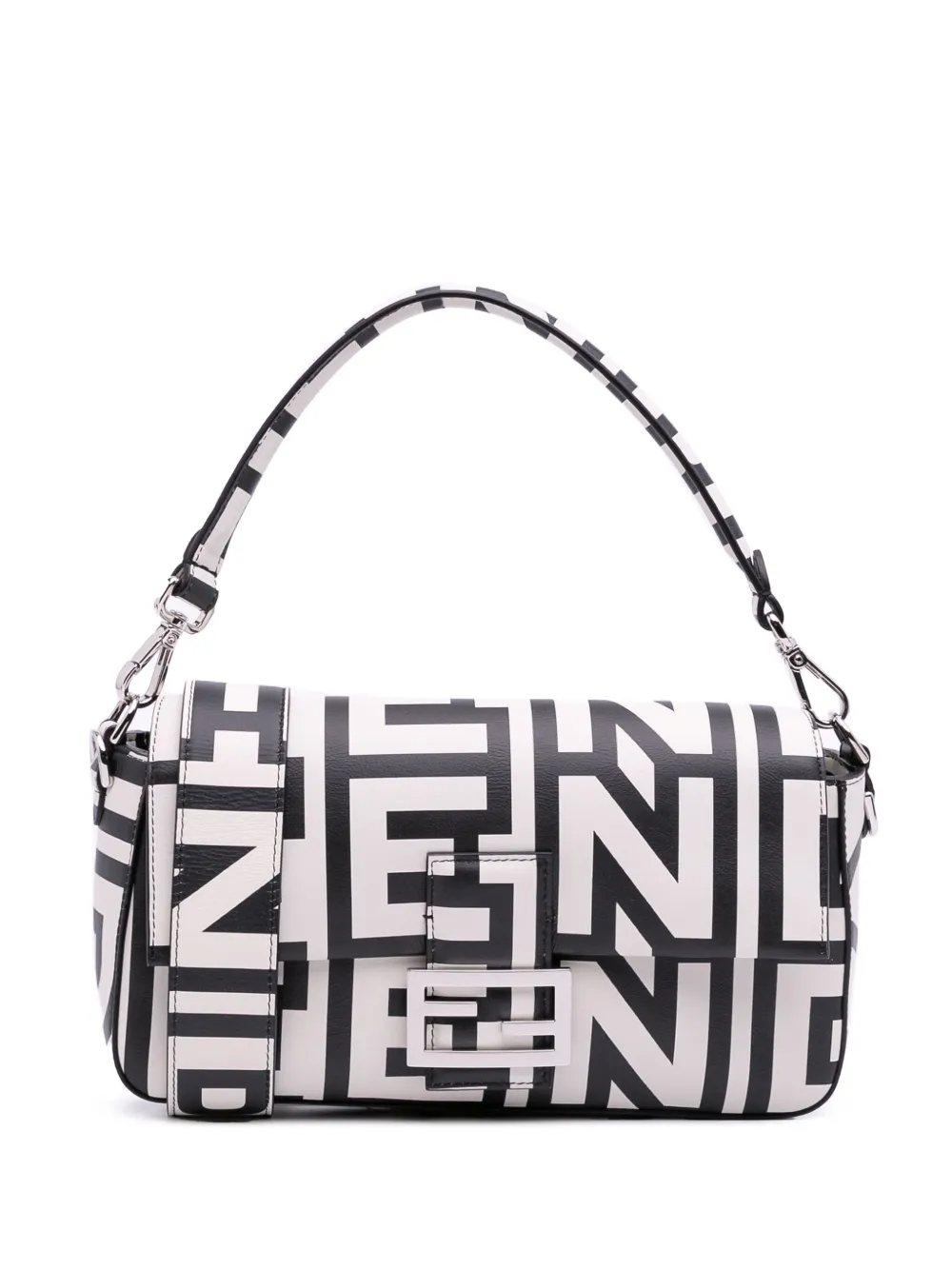 2010-2024 Marc Jacobs Nappa Vitello King Logo Print Phone Baguette satchel