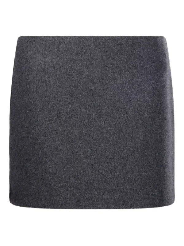 Sportmax Darted Wool Skirt in Grey