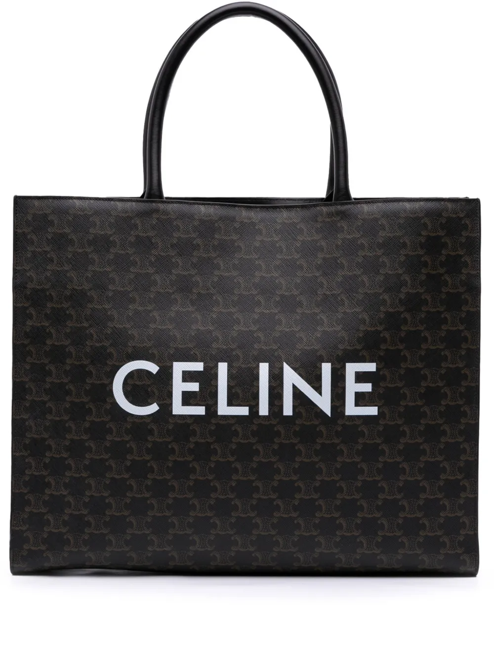 Céline Pre-Owned 2021 ミディアム トリオンフ コーテッドキャンバス カバ ホリゾンタル ハンドバッグ - ブラウン Céline Pre-Owned 2021 ミディアム トリオンフ コーテッドキャンバス カバ ホリゾンタル ハンドバッグ - ブラウン