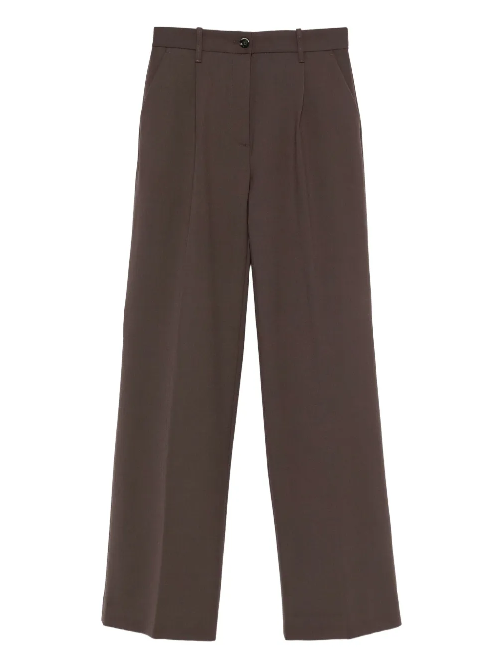 Nine In The Morning pleated straight trousers | Brown | Image 1