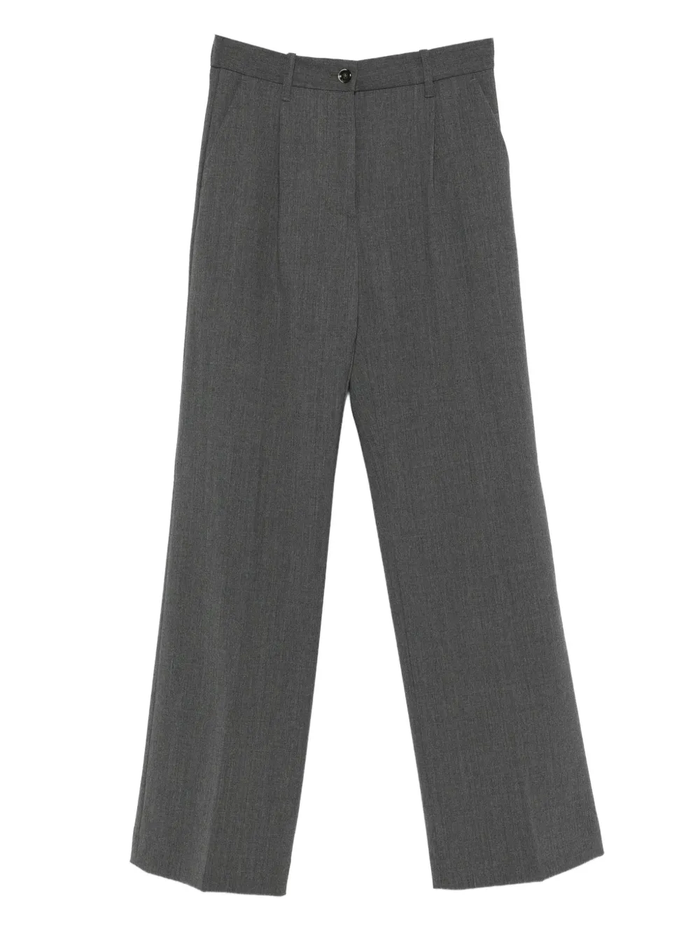 Nine In The Morning pleated straight trousers | Grey | Image 1