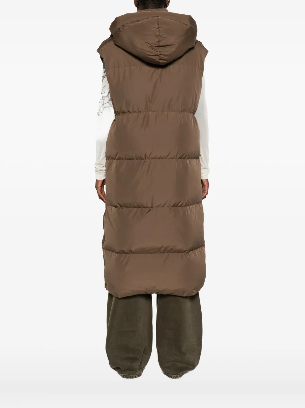 Marc O'Polo Bodywarmer met capuchon Bruin