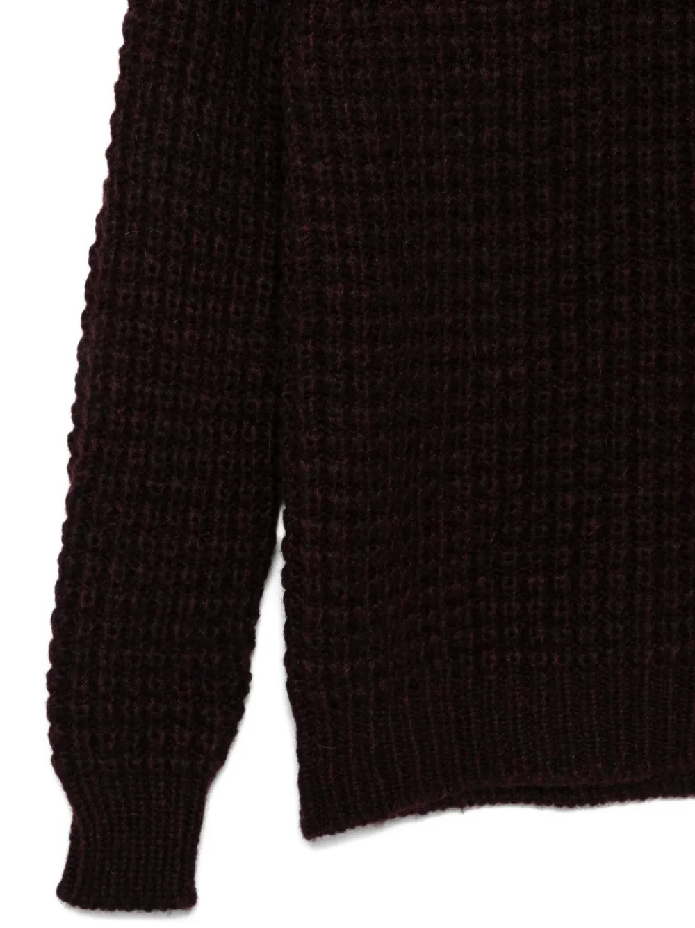 Roberto Collina roll-neck waffle-knit sweater Rood