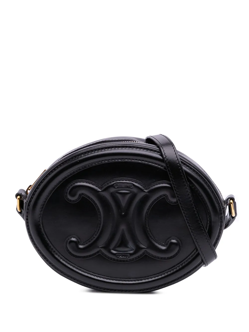2022 Small Calfskin Cuir Triomphe Oval crossbody bag