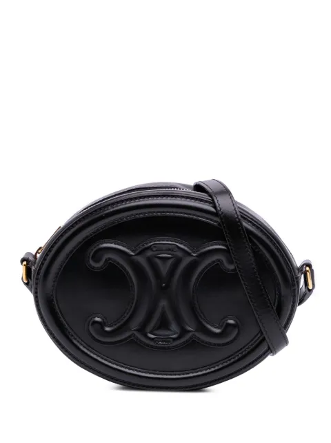 Céline Pre-Owned 2022 Small Calfskin Cuir Triomphe Oval crossbody bag