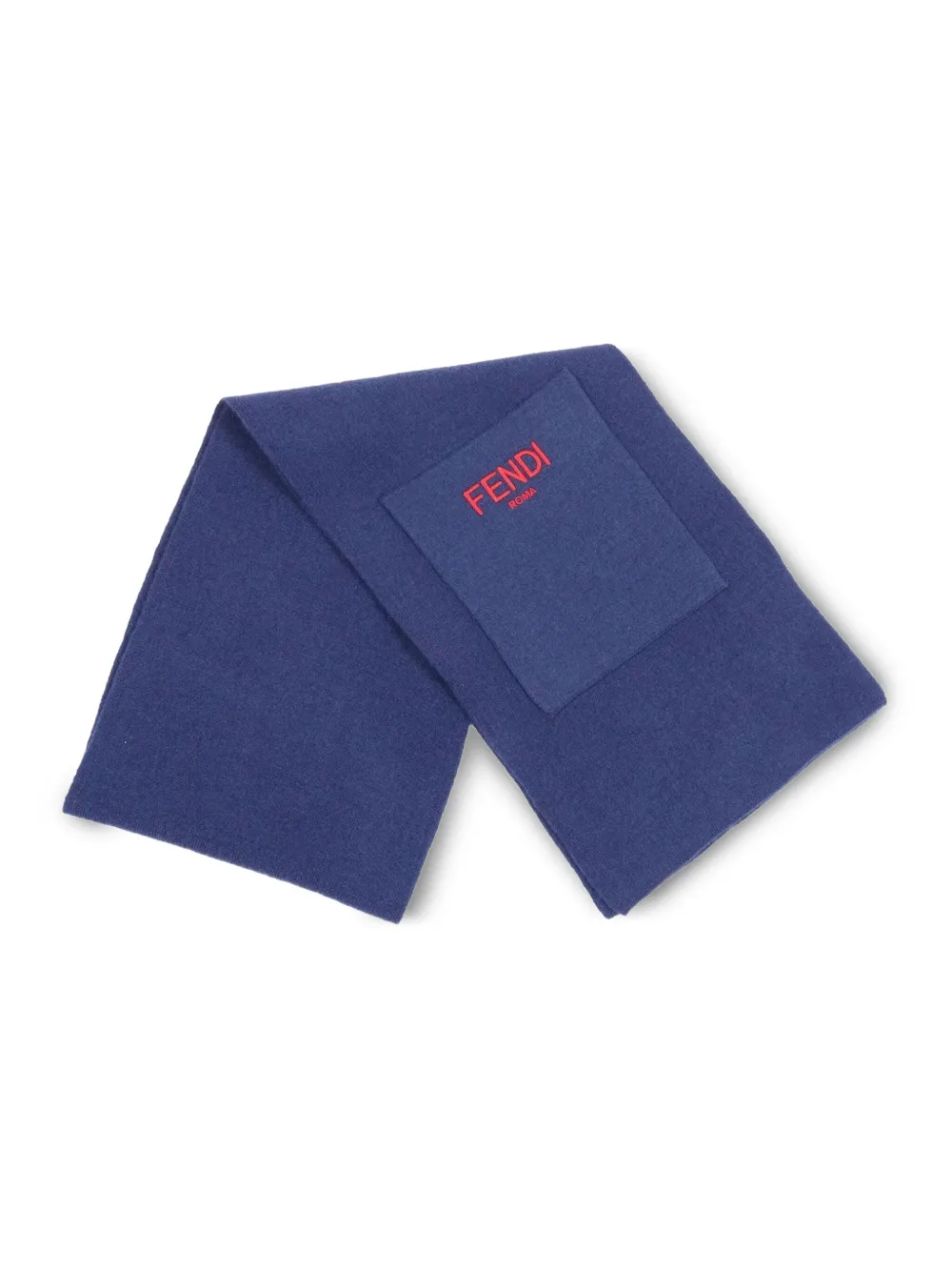 Fendi Kids Sjaal met geborduurd logo Blauw