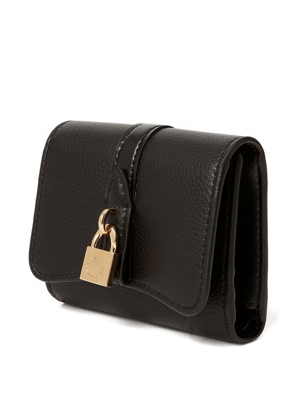 Stella Mccartney Ryder Padlock Wallet In Black