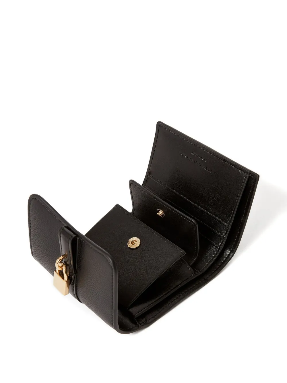 Stella Mccartney Ryder Padlock Wallet In Black