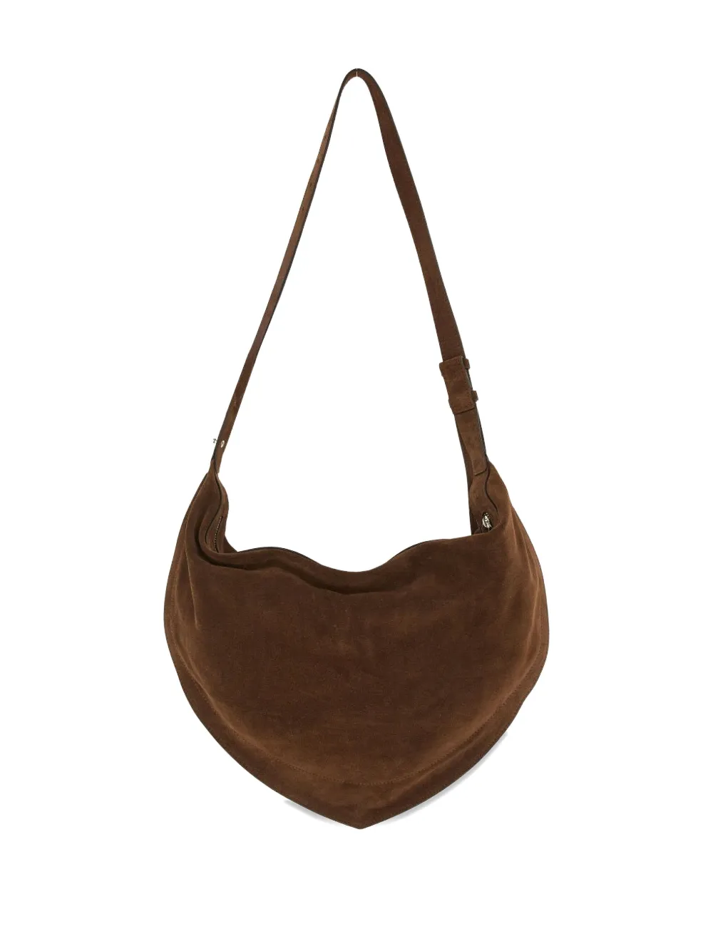 FEDERICO CINA suede shoulder bag - Bruin