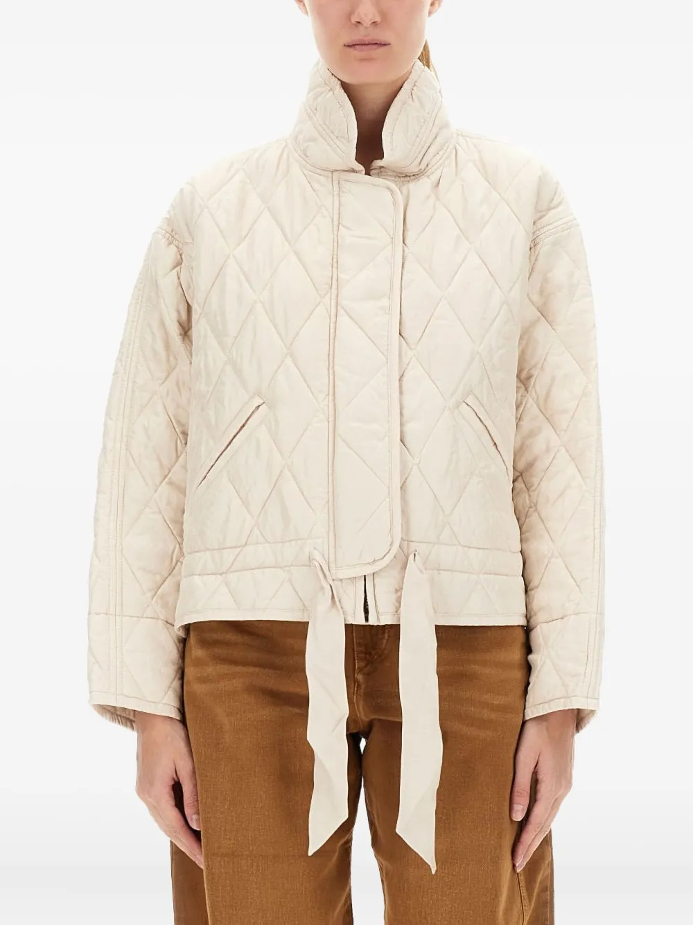 MARANT ÉTOILE quilted tie jacket | Neutrals | Image 1